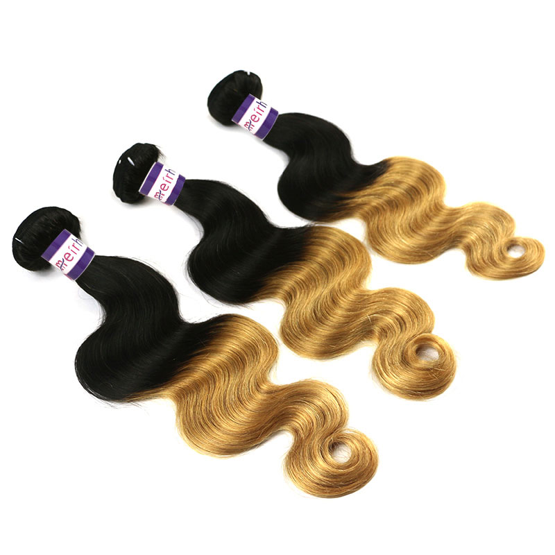 Blonde Black Ombre Hair Body Wave Hairstyles Color 1B/27